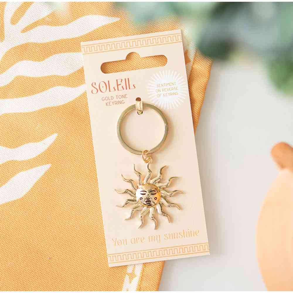Something Different - Gold Sun Keychain - Gold coloured